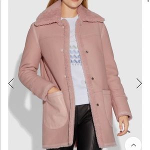 ✨Coach Reversible Shearling Coat Power Pink✨